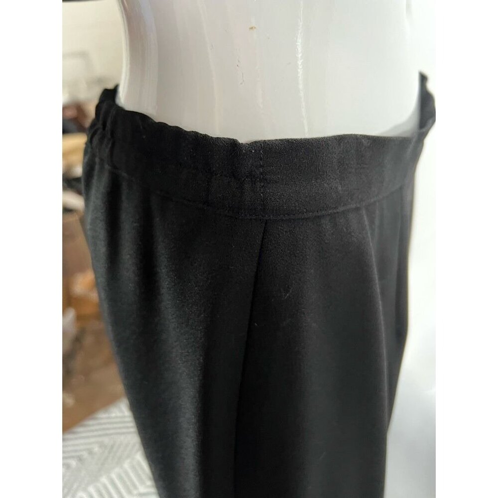 Pencil Skirt Womens Black Long Maxi Back Slit Button Solid 10 - Picture 8 of 12